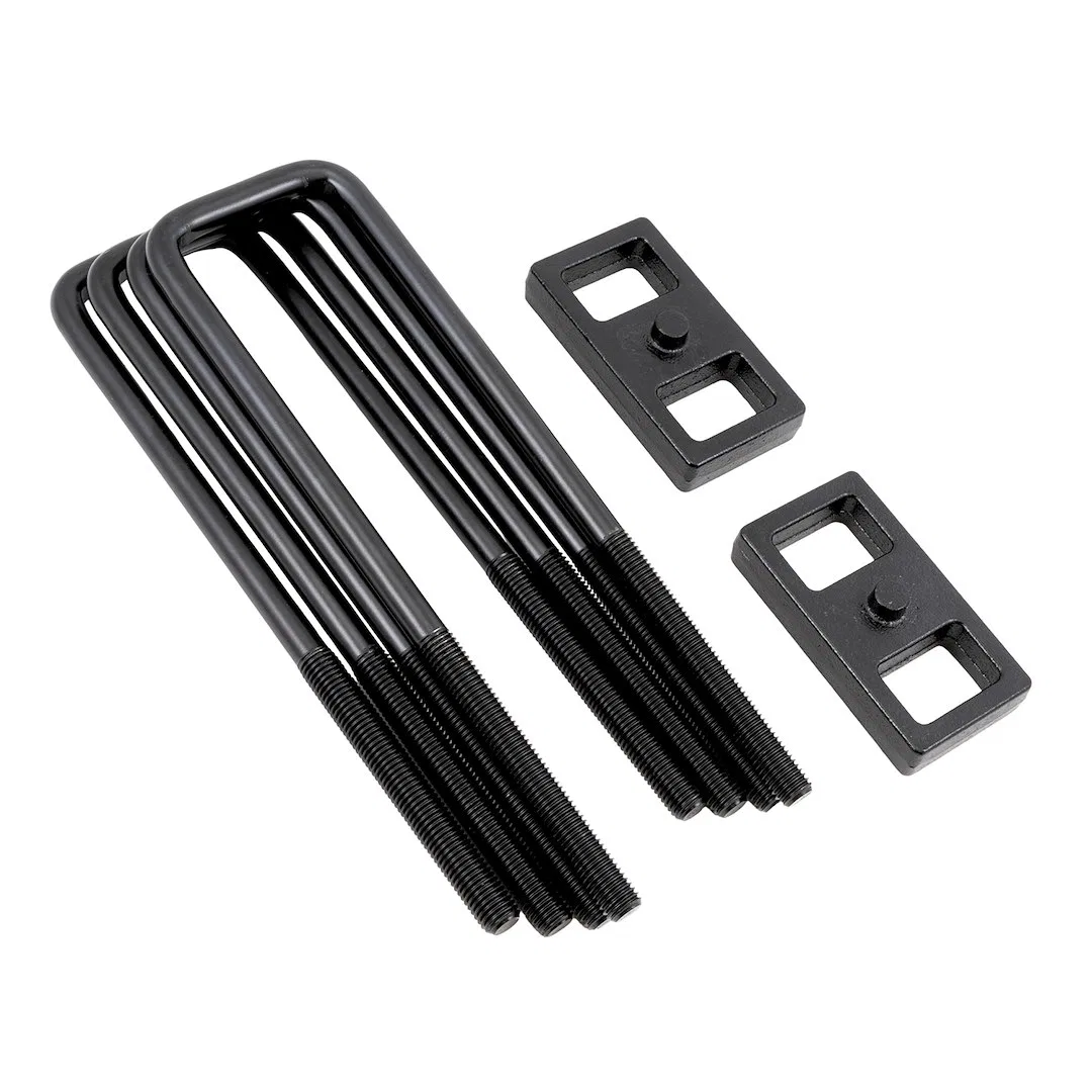 BUG04 – SUSPENS PRO Leaf Spring Block Kit, 2 Inch Rear Lift Cast Iron With Two Rear Blocks/ Four U-B - view 2